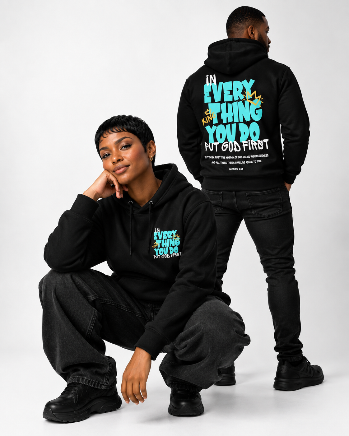 M.A.D Apparel Ltd Hoodies Put God First Faith Hoodie