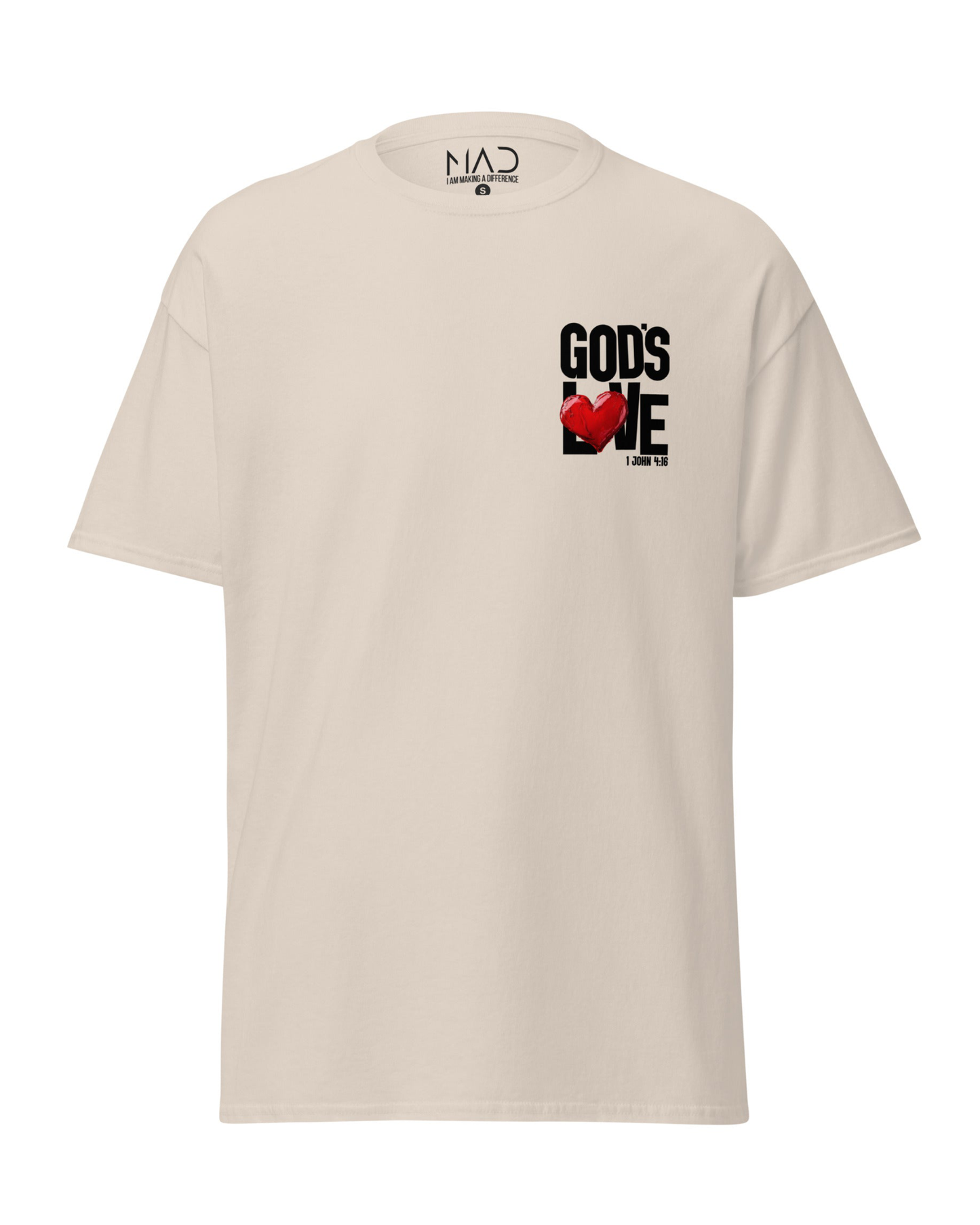 M.A.D Apparel Ltd Tees God's Love Classic Christian T-shirt