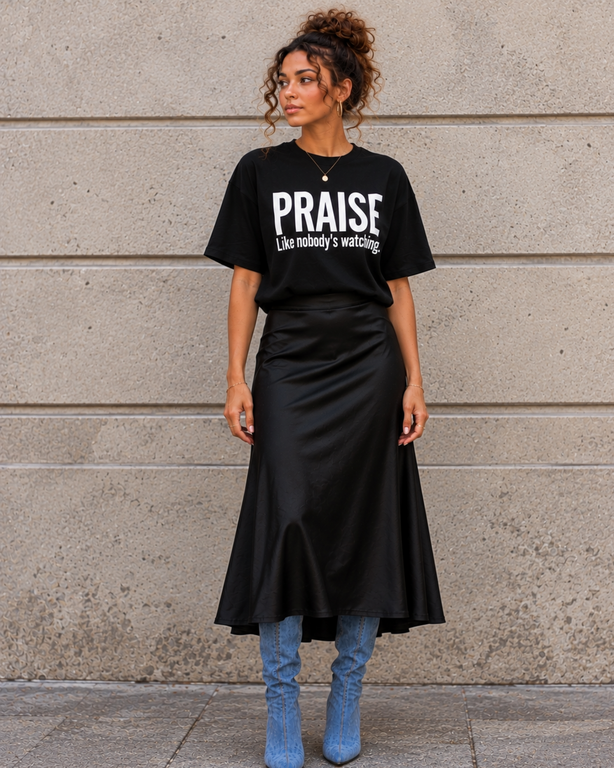 M.A.D Apparel Ltd Tees Praise Like Nobody's Watching Classic Worship T-shirt