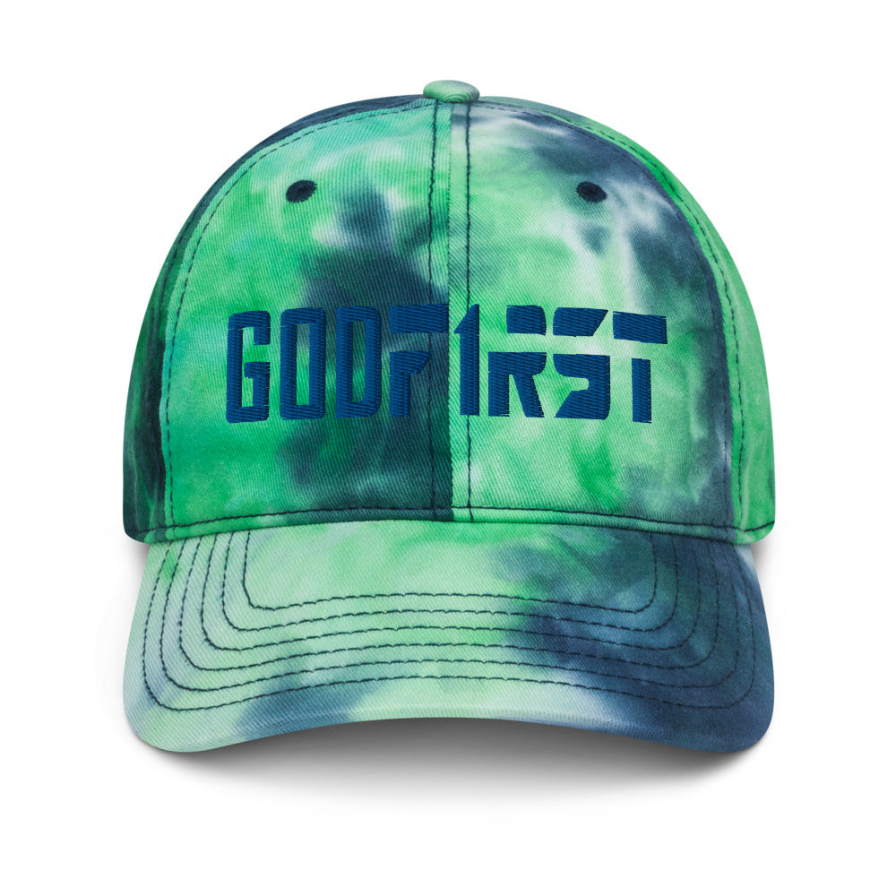 M.A.D Apparel Ltd Dad Cap God First Ocean Wave Tie dye hat